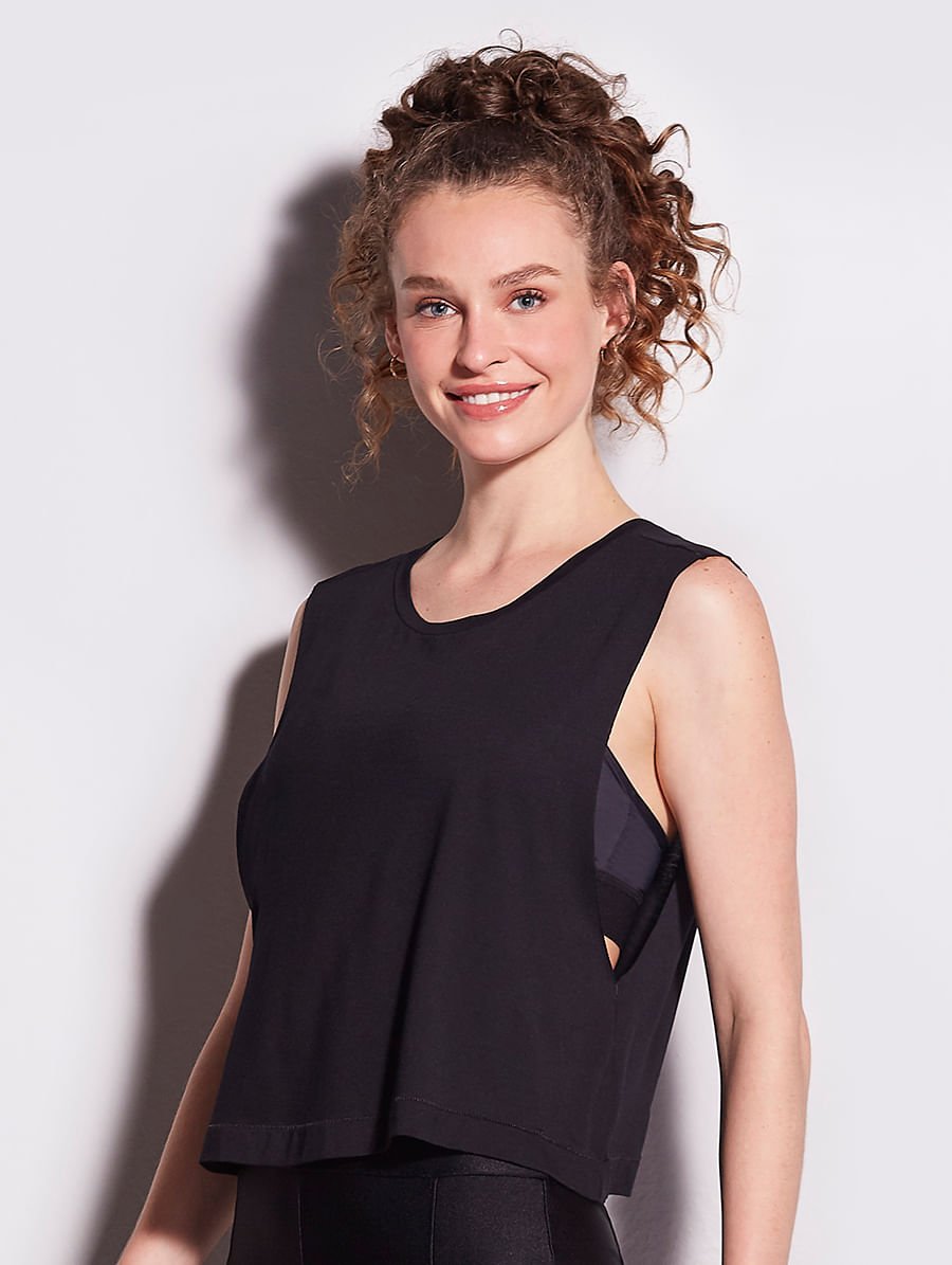 Regata Cropped Preto — foto 8