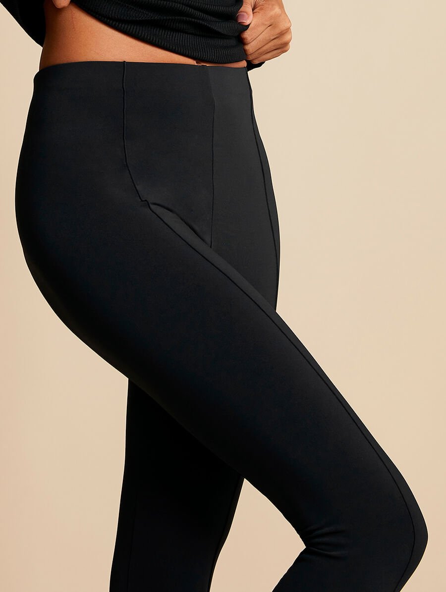 Calça Legging Com Zíper Preto — foto 8