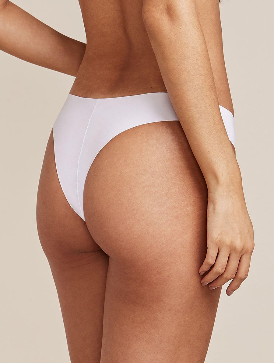 Calcinha Biquíni Em Microfibra Nude Branco — foto 2
