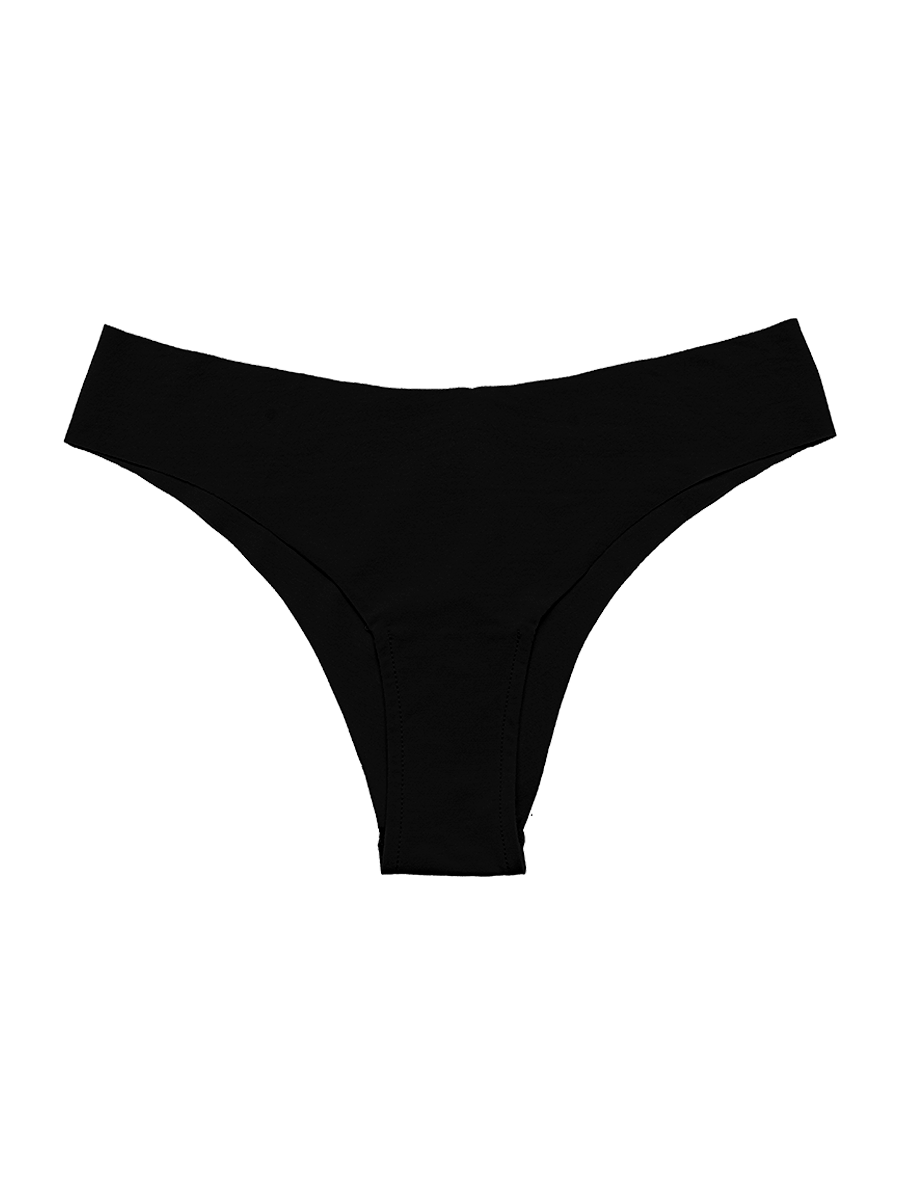 Calcinha Biquíni Em Microfibra Nude Preto — foto 4