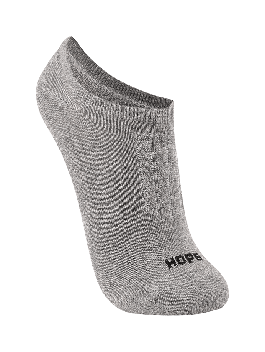 Kit Com 3 Pares De Meias Soquete Em Algodão Cinza Mescla/preto/branco — foto 4