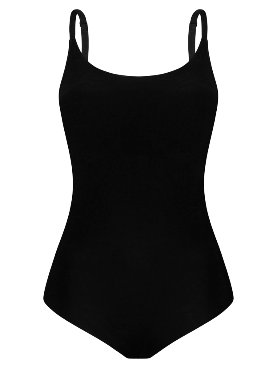 Body Alças Finas Em Microfibra Preto — foto 1