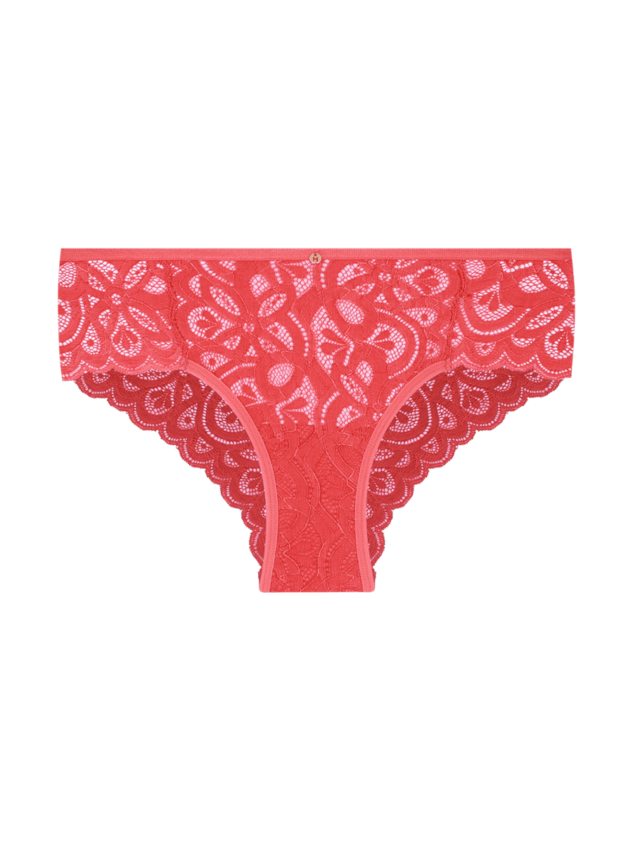 Calcinha Tanga Brasileira Em Renda Coral Energia — foto 3