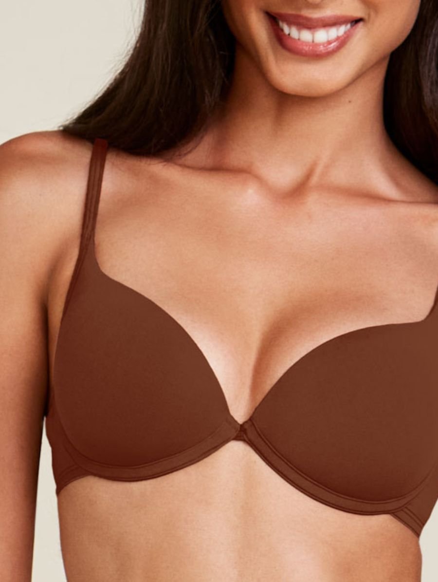 Sutiã Push Up Em Microfibra Marrom Cappuccino — foto 4