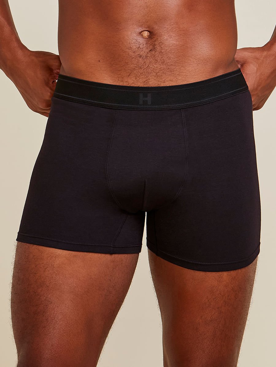 Cueca Boxer Em Algodão Preto — foto 1