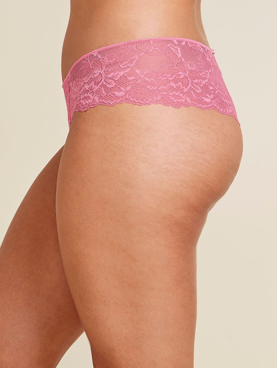 Calcinha Biquíni Em Renda Rosa Gloss — foto 3