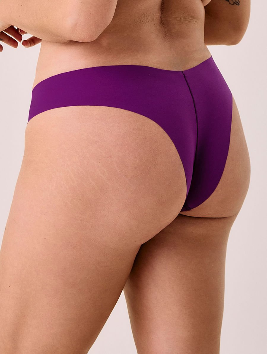 Calcinha Biquíni Em Microfibra Nude Roxo Ipe — foto 2