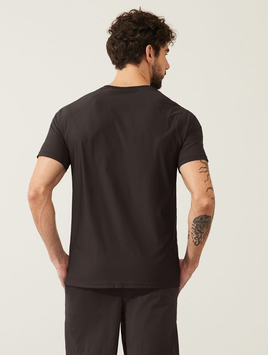 Camiseta Fitness Masculina Raglan Manga Curta Training Cinza Hematita — foto 2