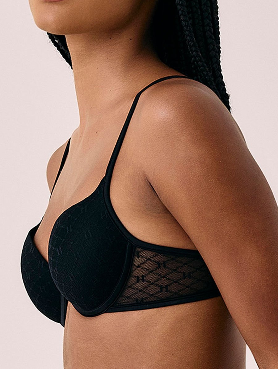 Sutiã Push Up Com Aro Em Tule Personalizado Preto — foto 4