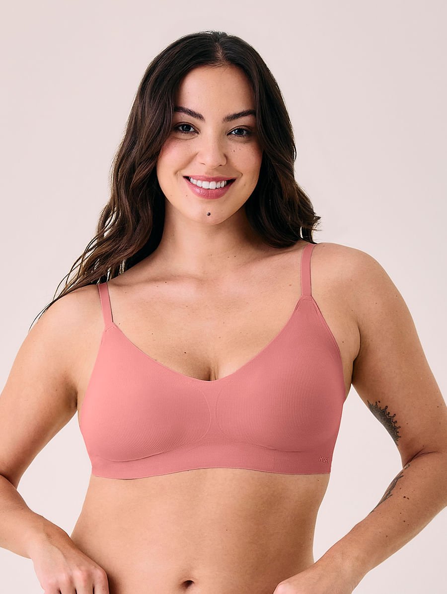 Sutiã Triângulo Com Bojo Removivel Naked Rosa Collant — foto 1