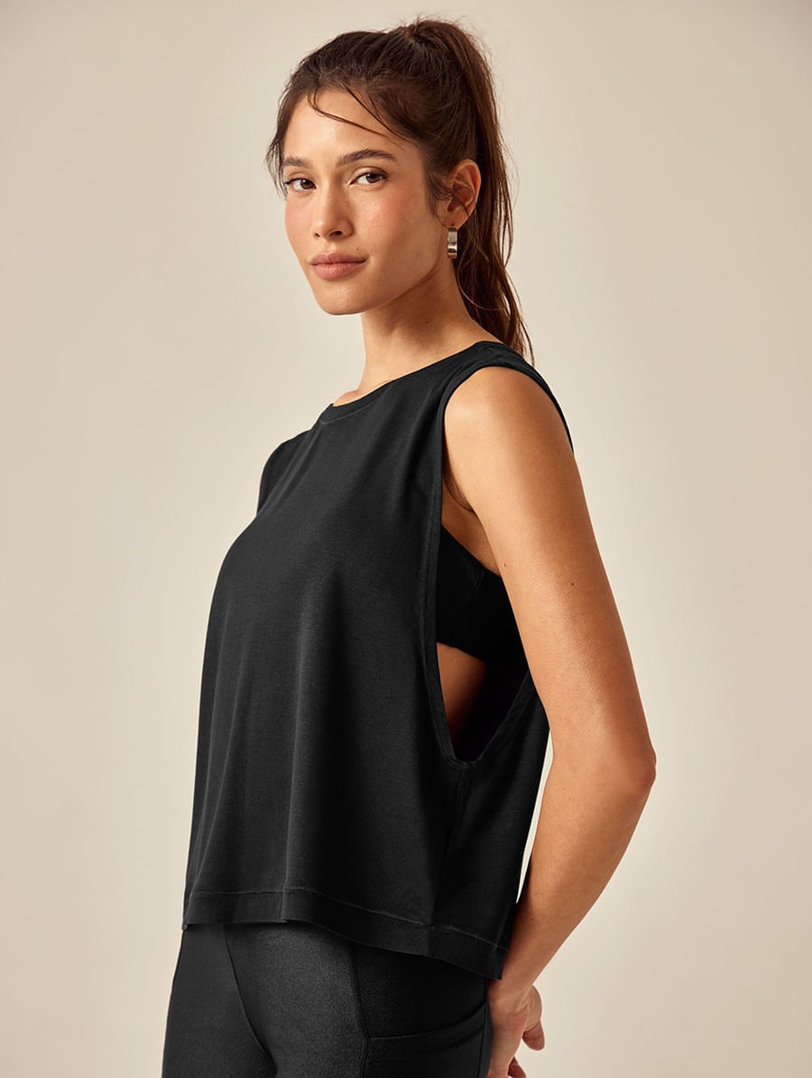 Regata Cropped Preto — foto 6