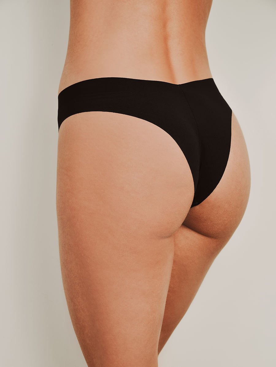 Kit Calcinha Invisível Hope Resort Com 2 Unidades Bege Ballet/preto — foto 3