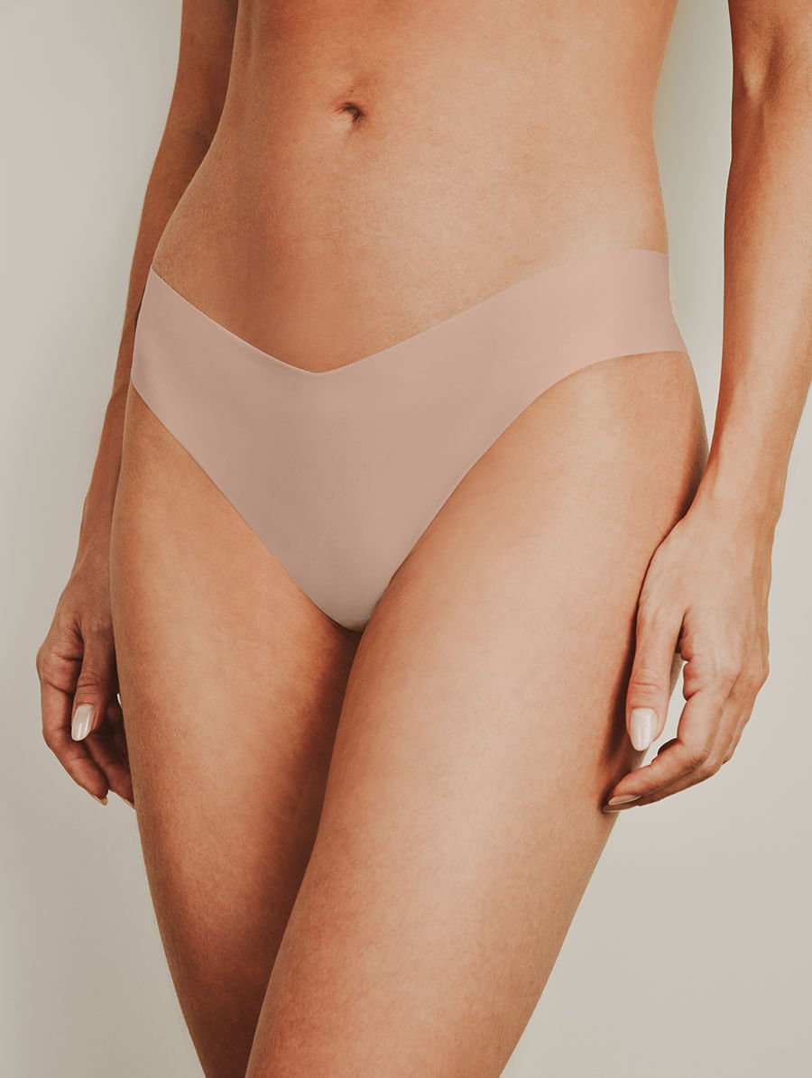 Kit Calcinha Invisível Hope Resort Com 2 Unidades Bege Ballet/preto — foto 4