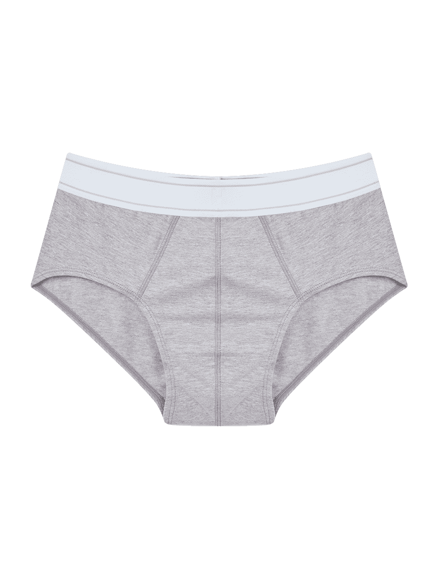 Cueca Slip Em Algodão Cinza Mescla — foto 4