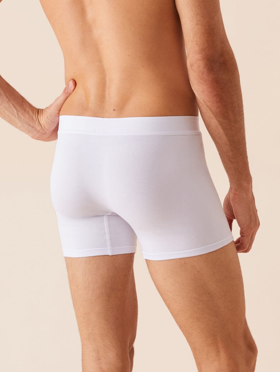 Cueca Boxer Em Algodão Branco — foto 2