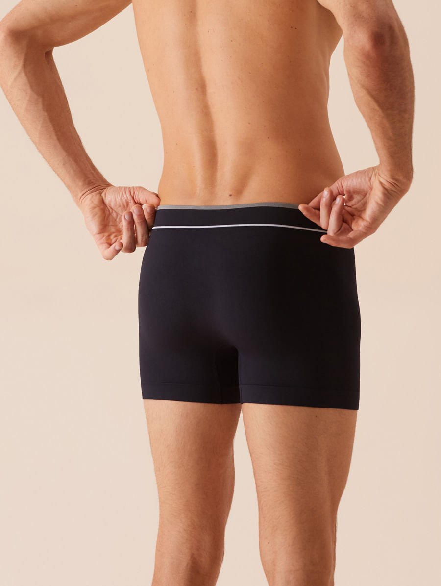 Cueca Boxer Street Em Microfibra Light Preto — foto 2