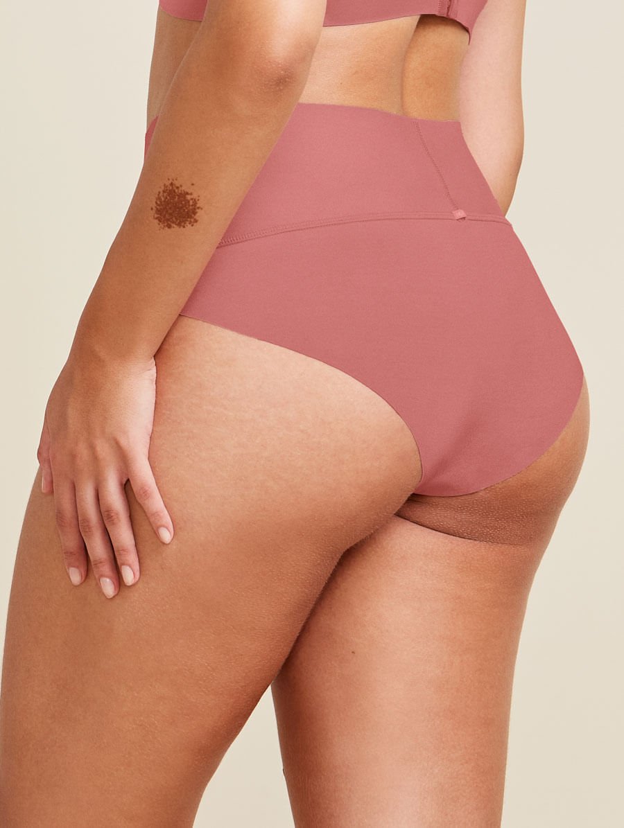 Calcinha Cintura Alta Invisível Em Microfibra Rosa Collant — foto 2