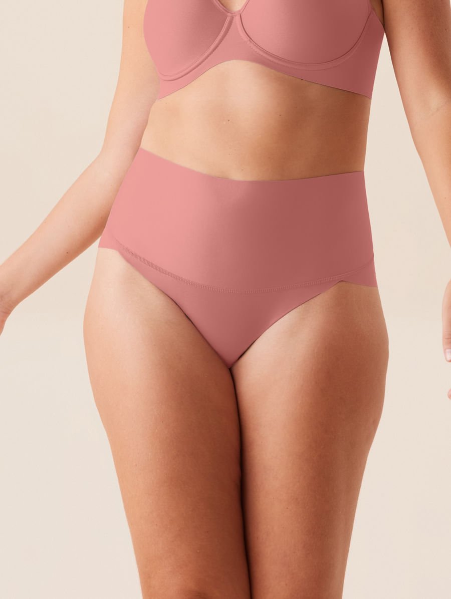 Calcinha Cintura Alta Invisível Em Microfibra Rosa Collant — foto 4