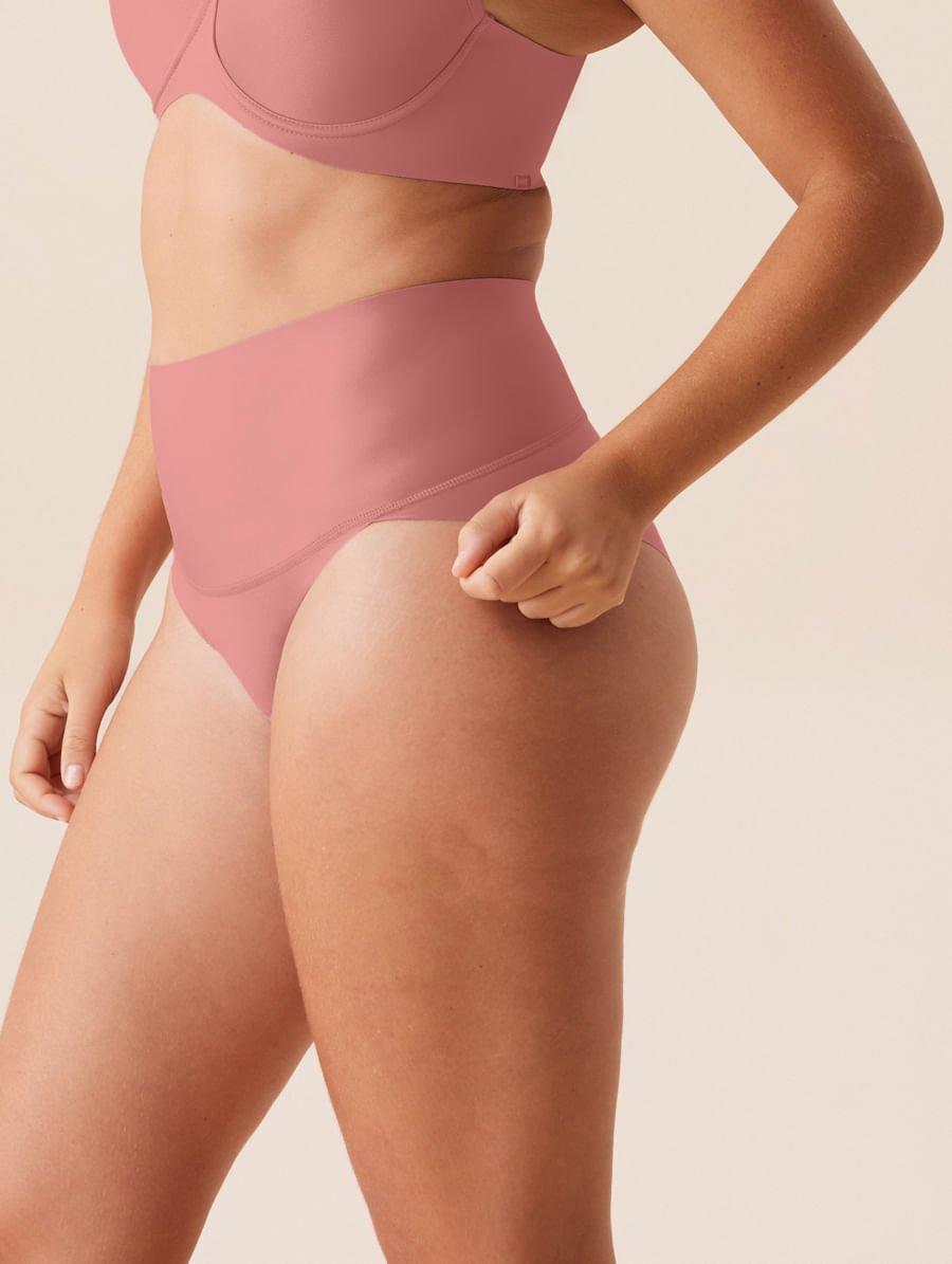 Calcinha Cintura Alta Invisível Em Microfibra Rosa Collant — foto 6