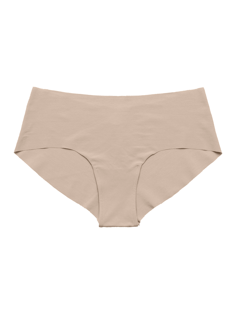 Calcinha Tanga Brasileira Em Microfibra Nude Bege Camurca — foto 4