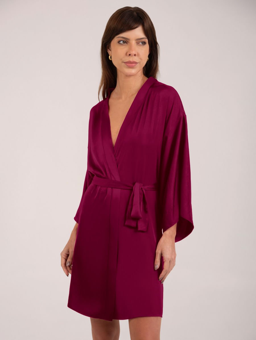 Robe Em Cetim Grace Pink Volupia — foto 1
