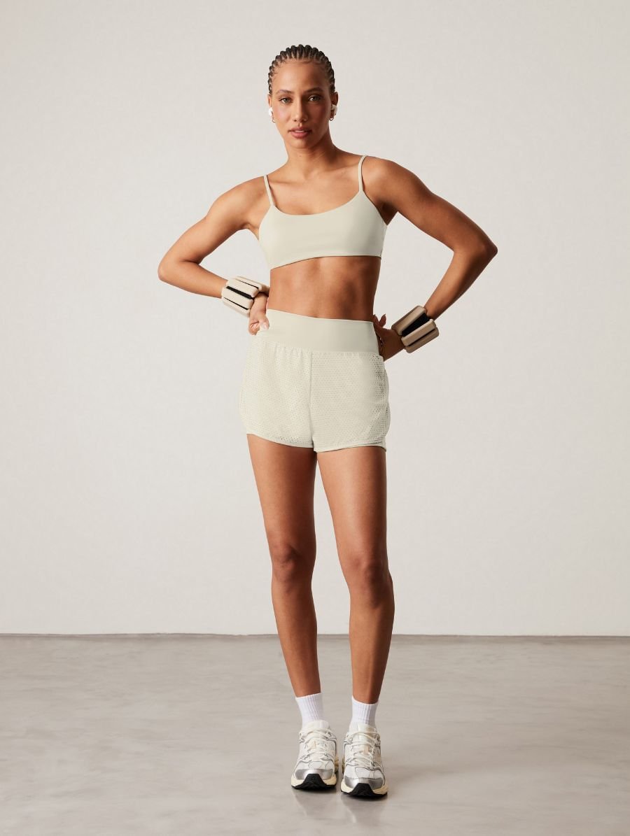 Shorts Runner Em Tela Off White Lunar — foto 1