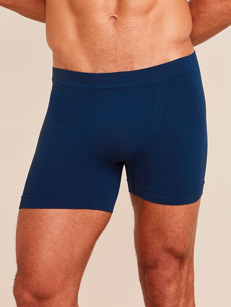 Kit Com 3 Cuecas Boxer Sem Costura Light Preto/azul Cedro — foto 4