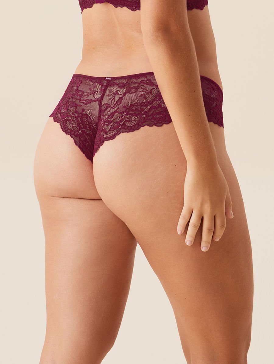 Calcinha Biquíni Em Renda Pink Volupia — foto 2