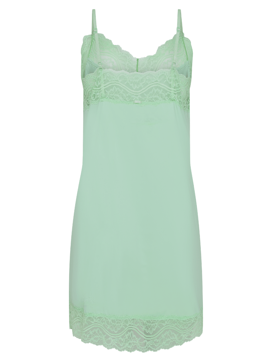 Camisola Alças Finas Em Microfibra E Renda Love Stories Verde Refresco — foto 2