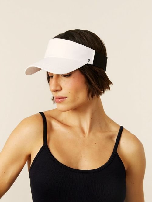 Viseira Fitness Com Elástico Regulável Branco