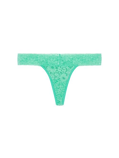 Calcinha Fio Dental Em Renda Verde Suave